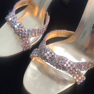 Nina Gold with Iridescent Gemstone Slides